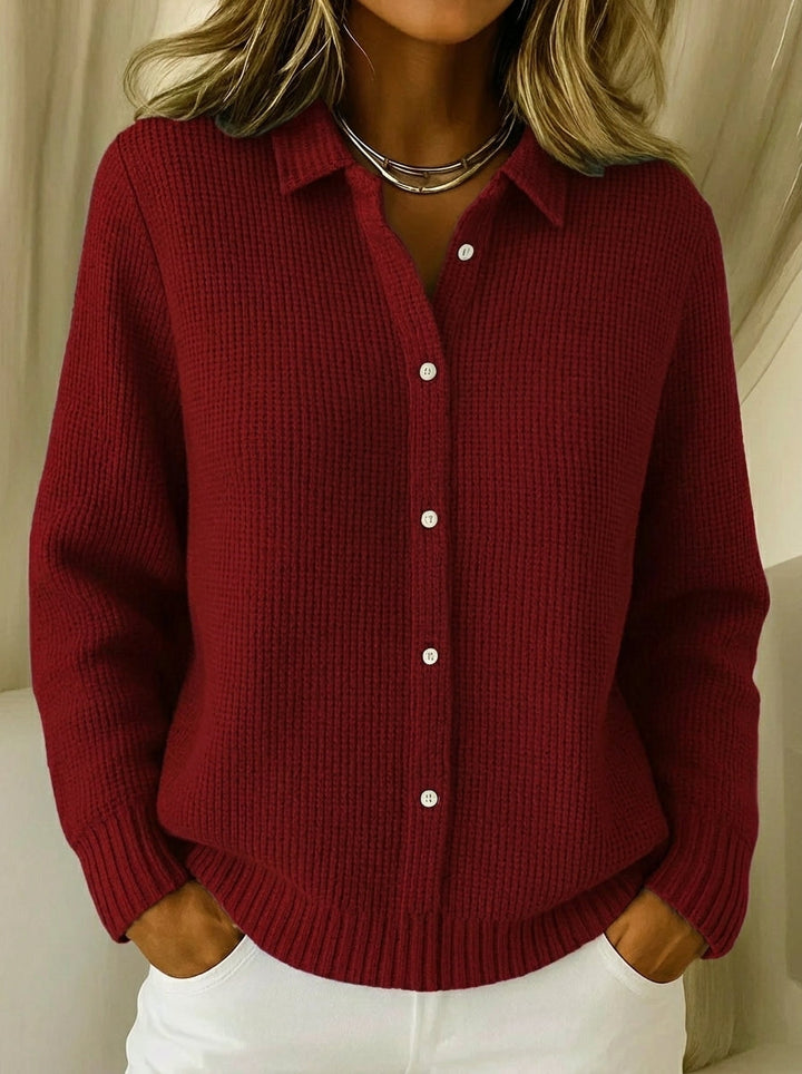 Carmela | Sweter Teksturowany z Guzikami