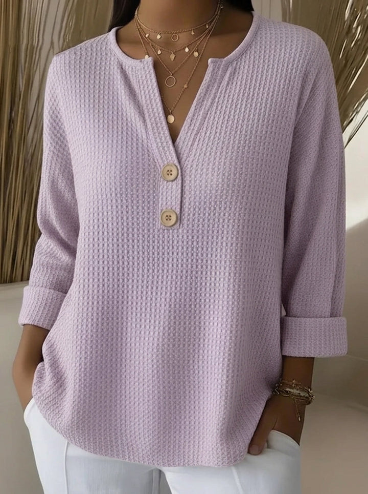 Lucia | Koszulka Henley z Guzikami