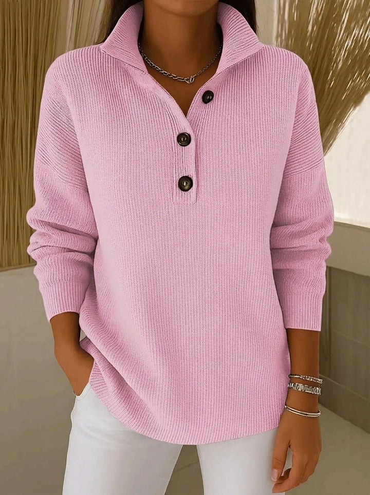 Amparo | Sweter Polo z Kolnierzem