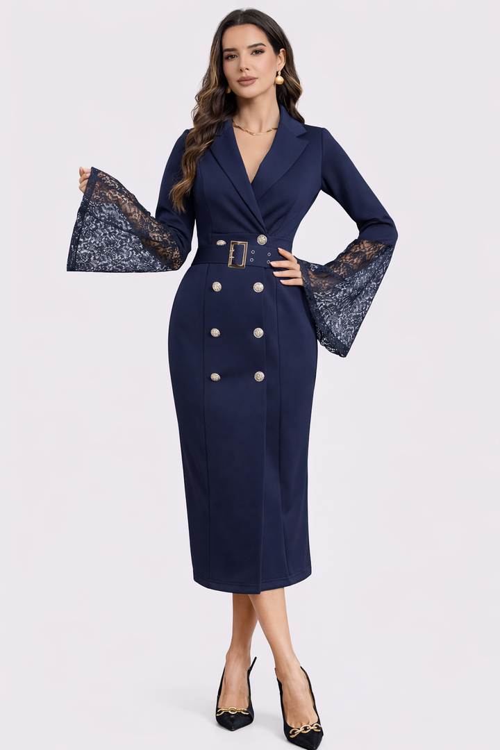 Dabrowska | Sukienka Lace- Sleeve Midi