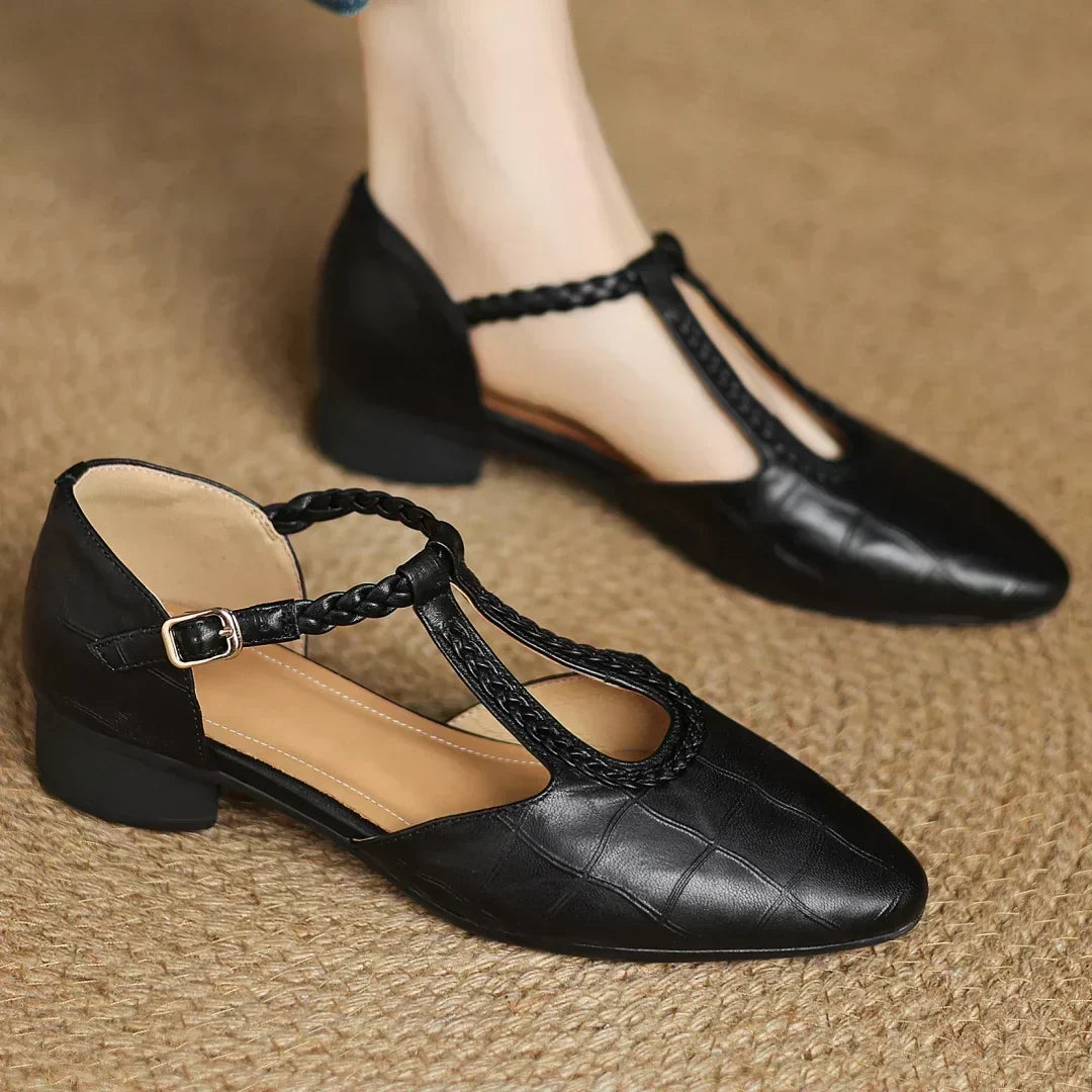 Hania | Eleganckie Skórzane Baleriny