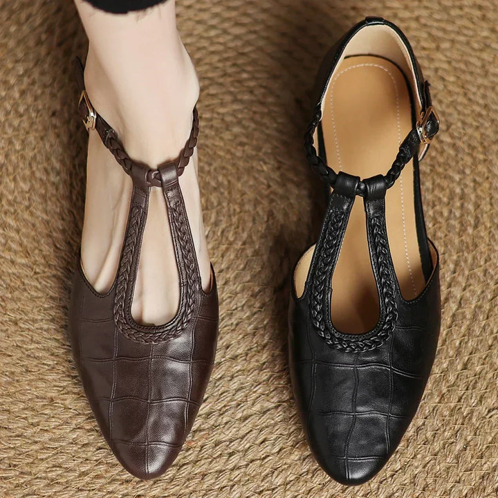 Hania | Eleganckie Skórzane Baleriny