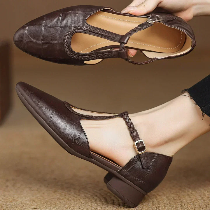 Hania | Eleganckie Skórzane Baleriny