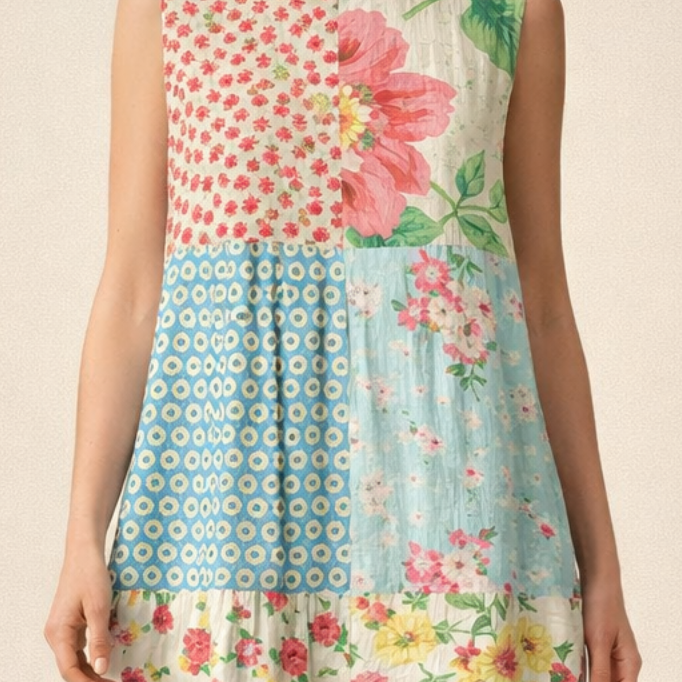 Marta | Patchwork Sukienka Midi