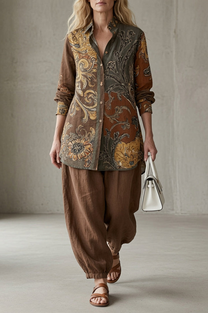 Tara | Komplet Boho w Kwiatowy Wzór