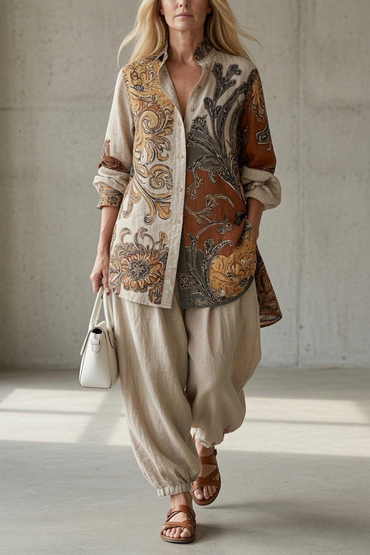 Tara | Komplet Boho w Kwiatowy Wzór