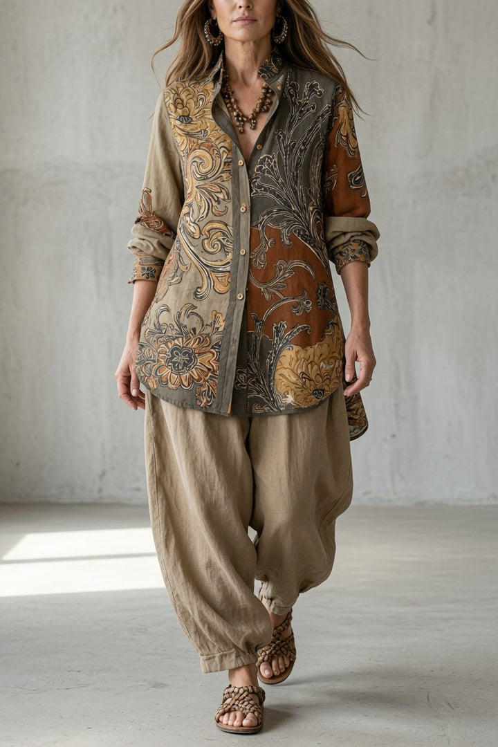 Tara | Komplet Boho w Kwiatowy Wzór