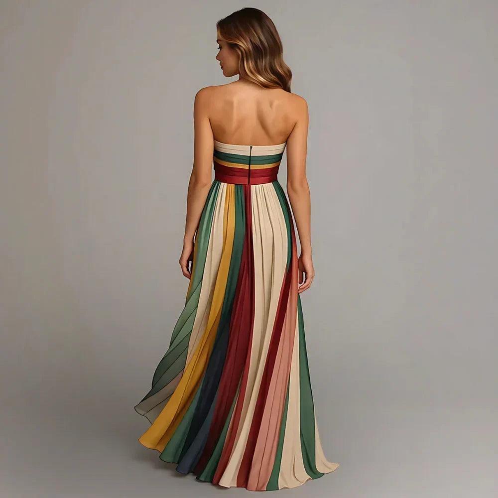 Dabrowska | Bezstrawne pleated Maxi sukienka