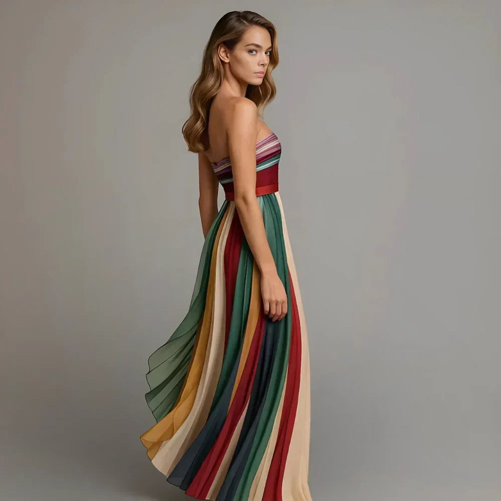 Dabrowska | Bezstrawne pleated Maxi sukienka