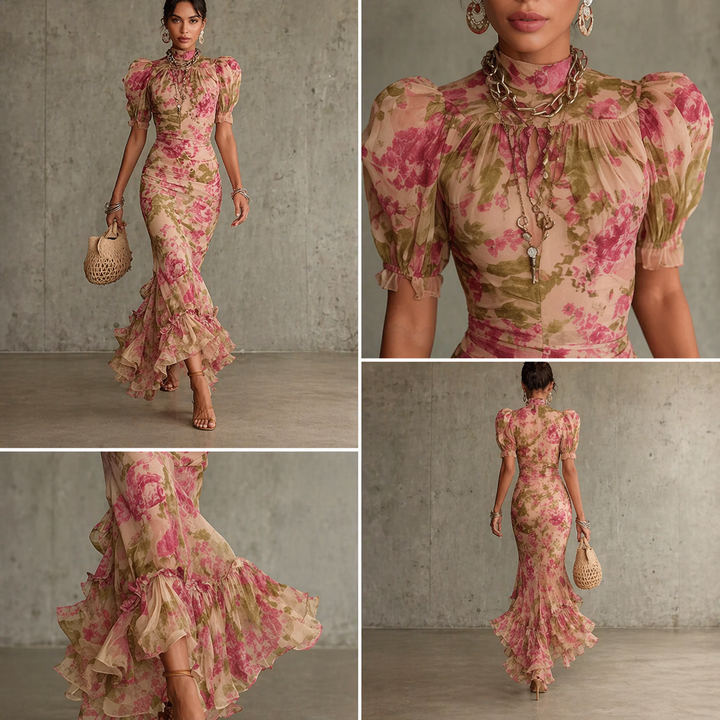 Dabrowska | Kwiat Puff-Sleeve Maxi Dress.