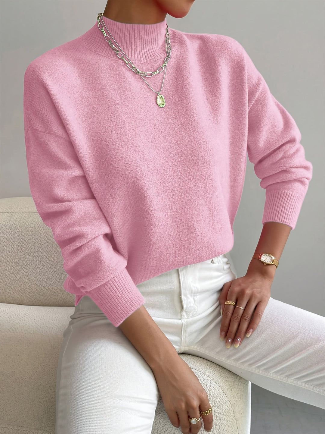 Dorota | Miękki Sweter z Golfem