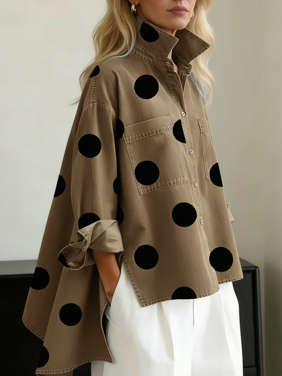 Agata | Koszula Oversize w Groszki