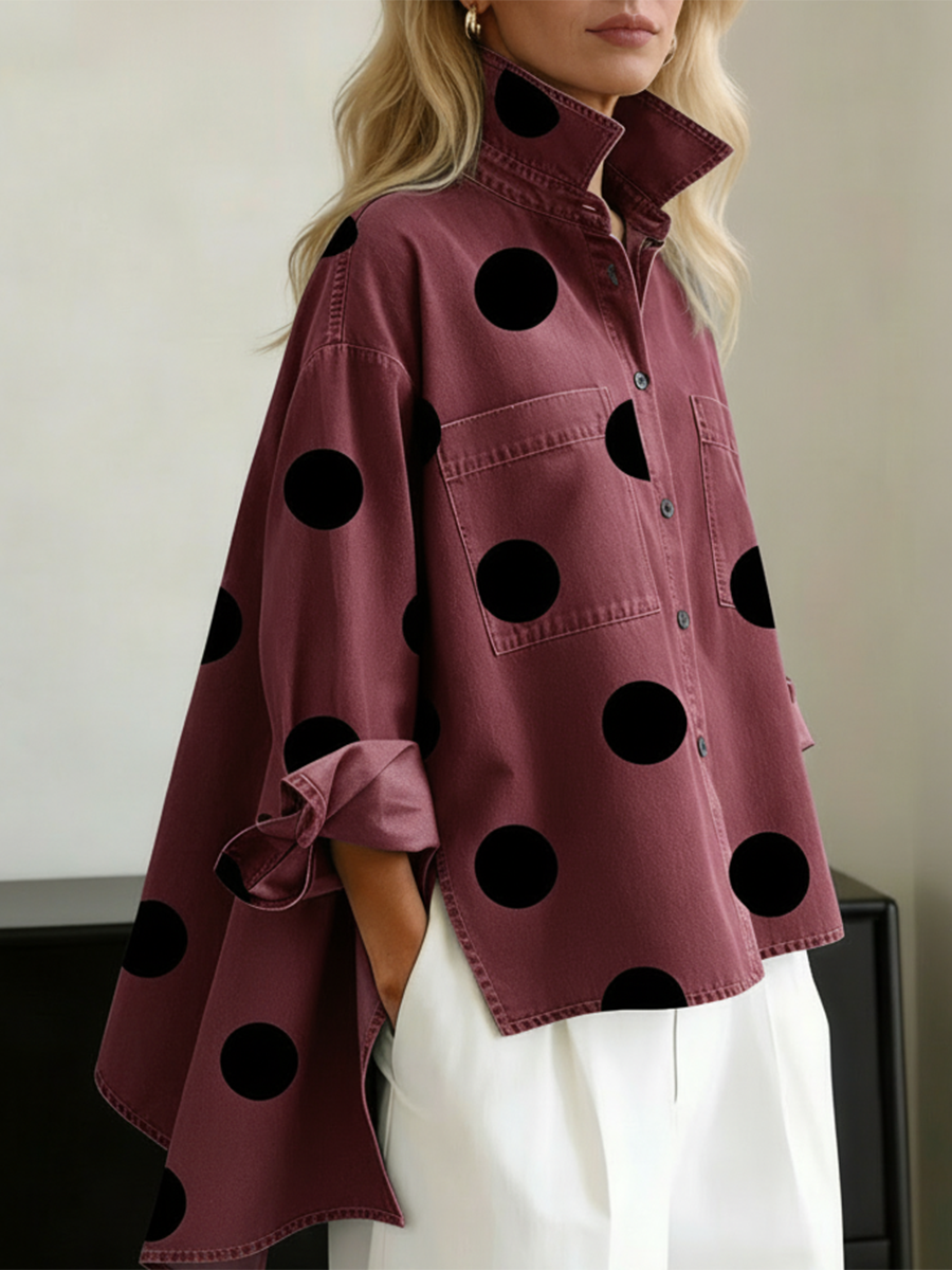 Agata | Koszula Oversize w Groszki