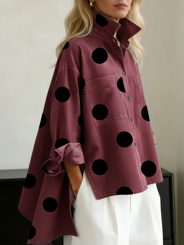 Agata | Koszula Oversize w Groszki