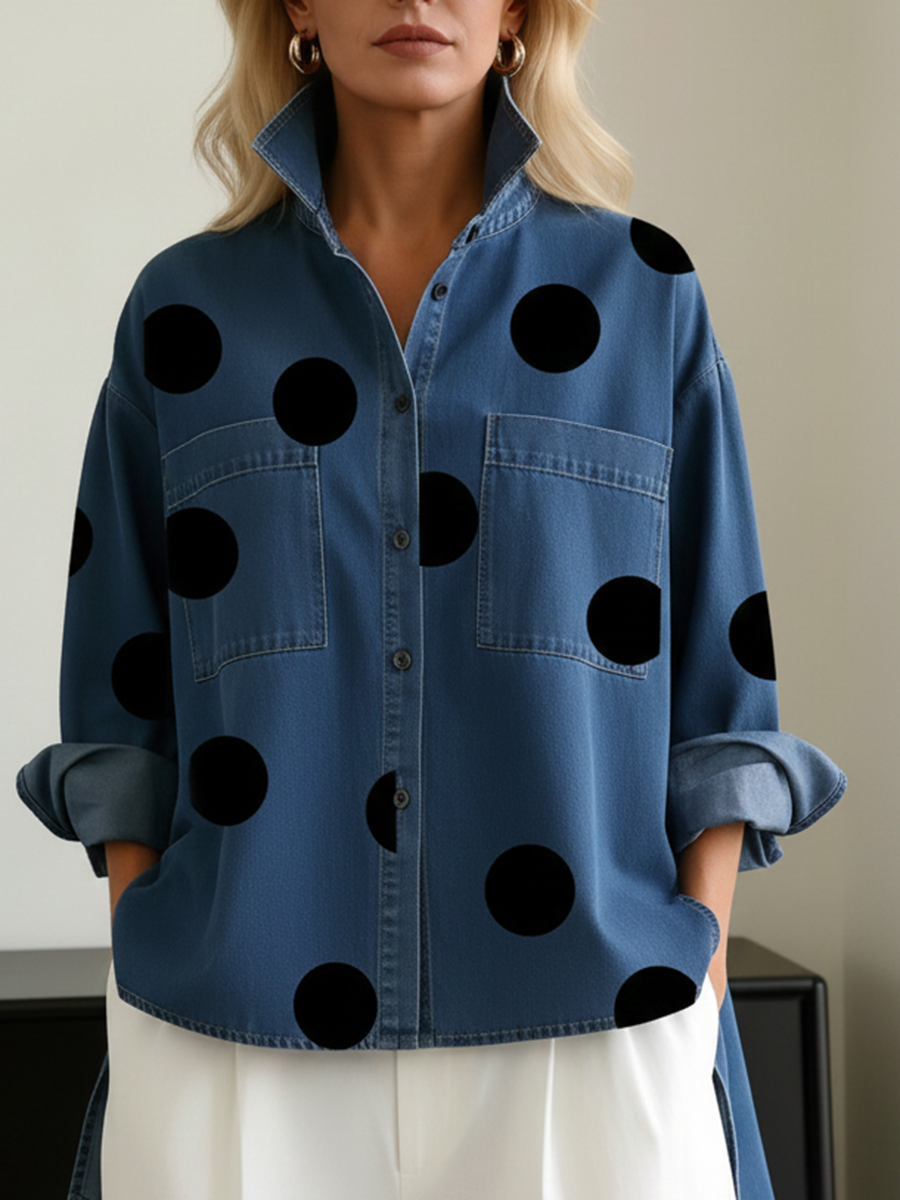 Agata | Koszula Oversize w Groszki