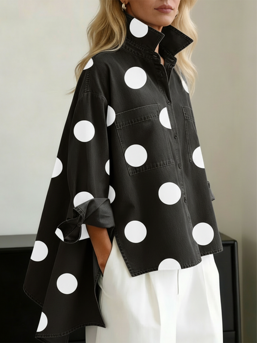 Agata | Koszula Oversize w Groszki