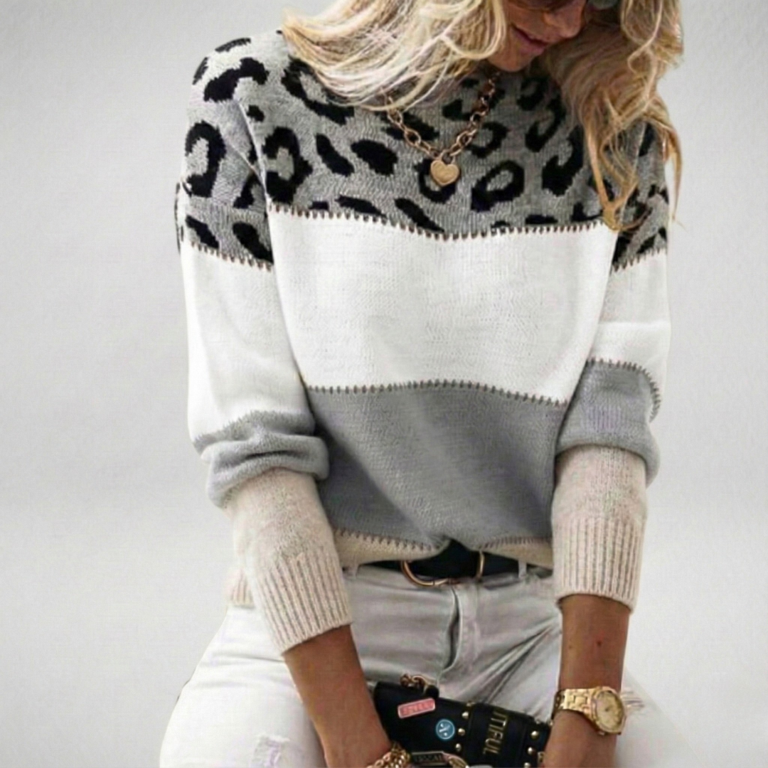 Magda | Casualowy Sweter z Nadrukiem